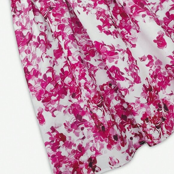 Multicolor Euro Elegant Womens Floral Print Low Cut Halter Mini Dress - Picture 8 of 11